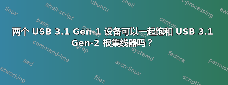 两个 USB 3.1 Gen-1 设备可以一起饱和 USB 3.1 Gen-2 根集线器吗？