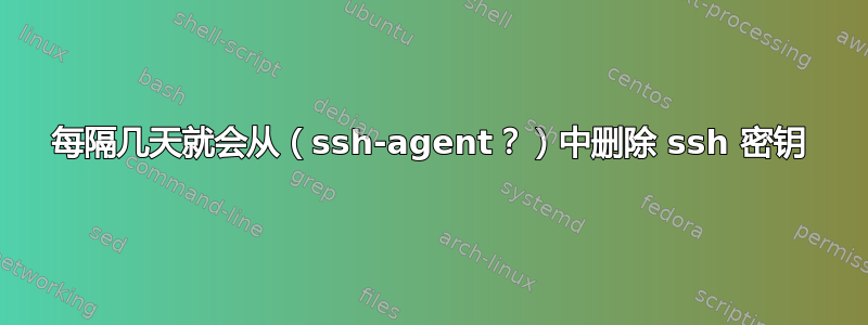 每隔几天就会从（ssh-agent？）中删除 ssh 密钥