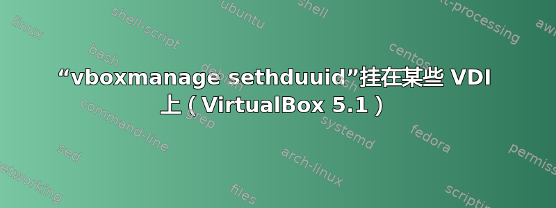 “vboxmanage sethduuid”挂在某些 VDI 上（VirtualBox 5.1）