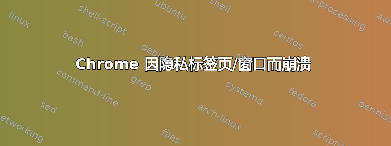 Chrome 因隐私标签页/窗口而崩溃