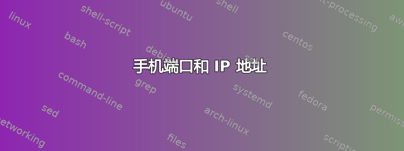 手机端口和 IP 地址