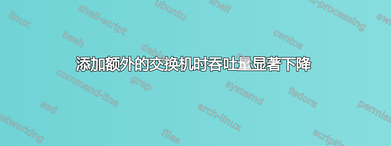 添加额外的交换机时吞吐量显著下降