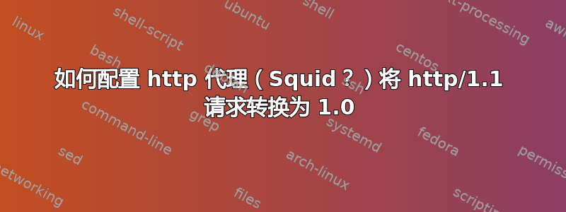 如何配置 http 代理（Squid？）将 http/1.1 请求转换为 1.0