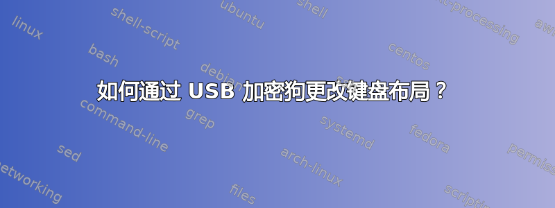 如何通过 USB 加密狗更改键盘布局？