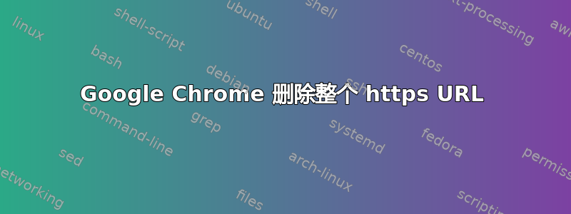 Google Chrome 删除整个 https URL