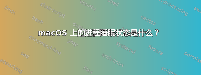 macOS 上的进程睡眠状态是什么？