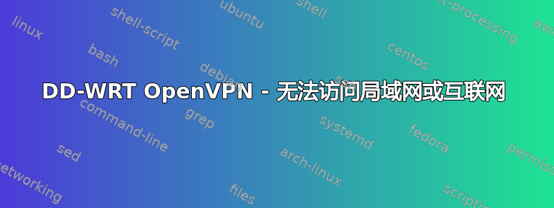 DD-WRT OpenVPN - 无法访问局域网或互联网