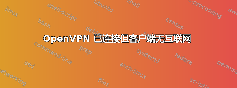 OpenVPN 已连接但客户端无互联网