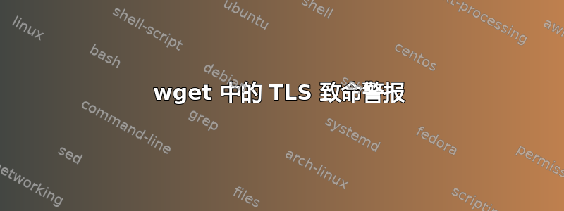 wget 中的 TLS 致命警报