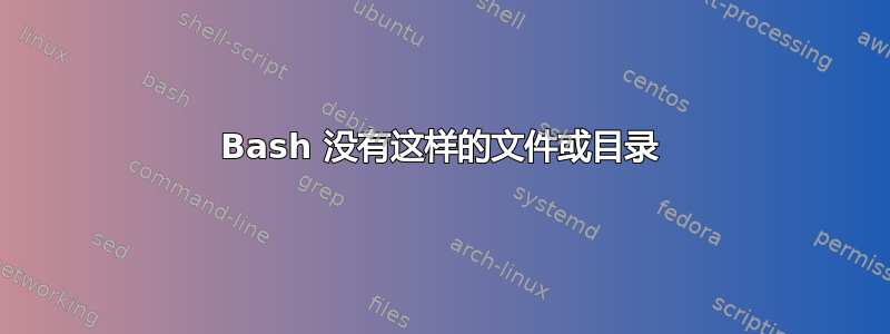 Bash 没有这样的文件或目录