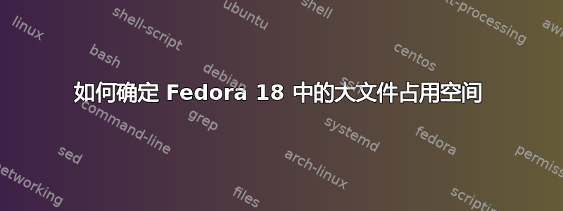 如何确定 Fedora 18 中的大文件占用空间