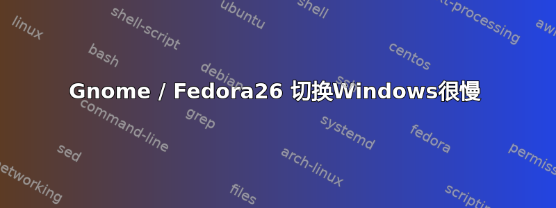 Gnome / Fedora26 切换Windows很慢