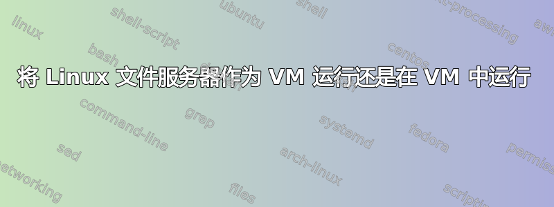 将 Linux 文件服务器作为 VM 运行还是在 VM 中运行 