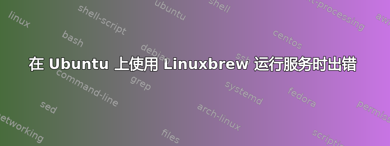 在 Ubuntu 上使用 Linuxbrew 运行服务时出错