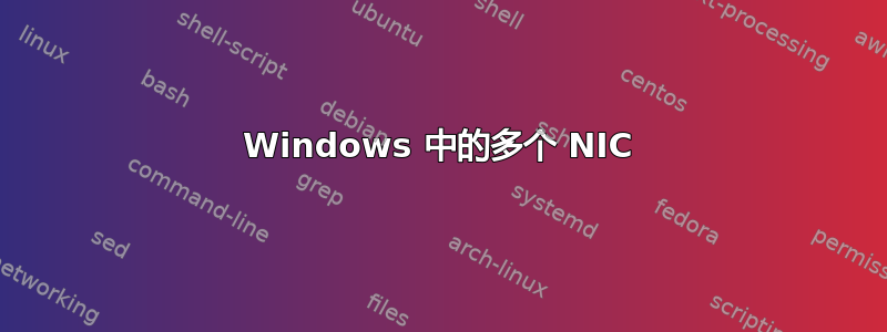 Windows 中的多个 NIC