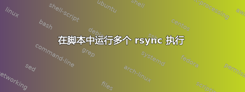 在脚本中运行多个 rsync 执行