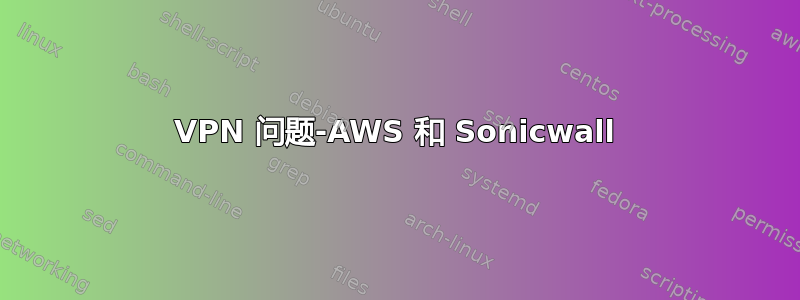 VPN 问题-AWS 和 Sonicwall