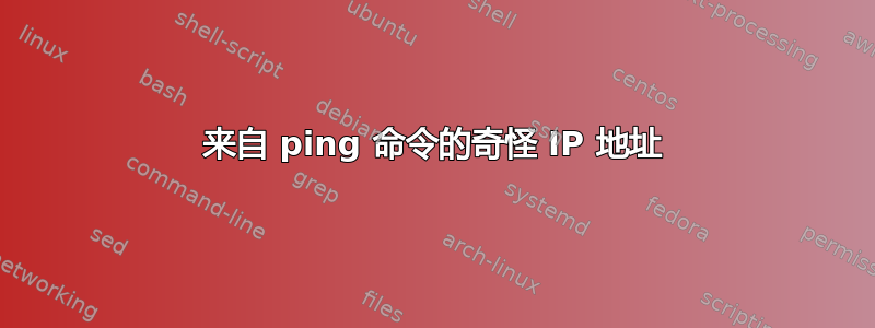 来自 ping 命令的奇怪 IP 地址