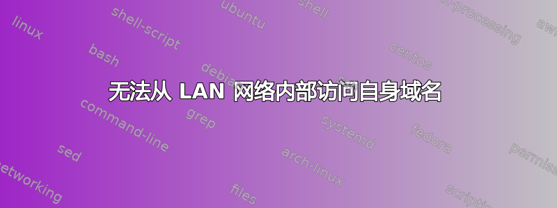 无法从 LAN 网络内部访问自身域名