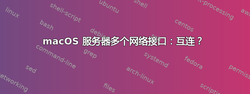 macOS 服务器多个网络接口：互连？