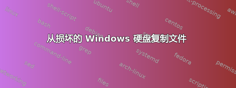 从损坏的 Windows 硬盘复制文件