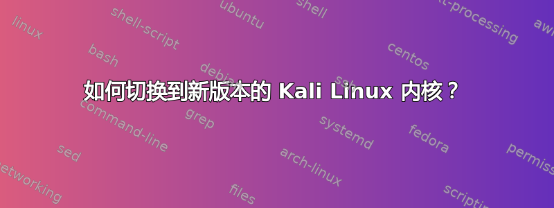 如何切换到新版本的 Kali Linux 内核？