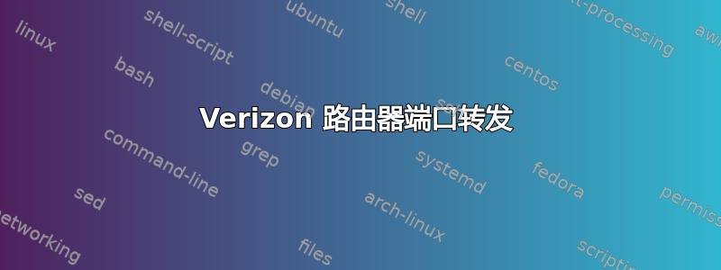 Verizon 路由器端口转发