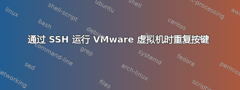 通过 SSH 运行 VMware 虚拟机时重复按键