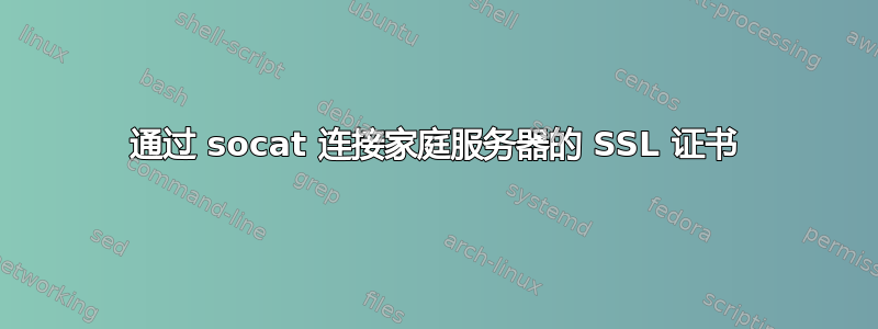 通过 socat 连接家庭服务器的 SSL 证书