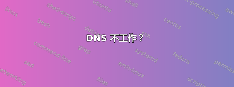 DNS 不工作？