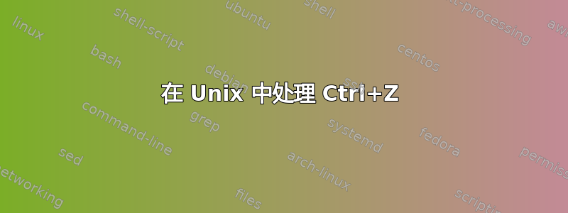 在 Unix 中处理 Ctrl+Z