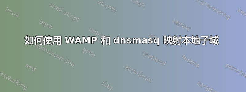 如何使用 WAMP 和 dnsmasq 映射本地子域