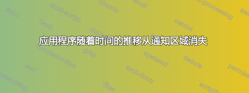 应用程序随着时间的推移从通知区域消失