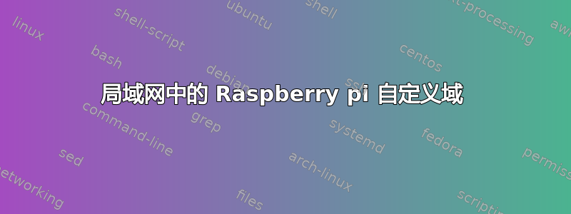 局域网中的 Raspberry pi 自定义域