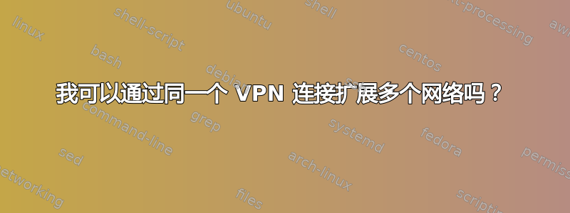 我可以通过同一个 VPN 连接扩展多个网络吗？