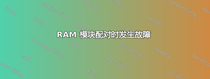 RAM 模块配对时发生故障