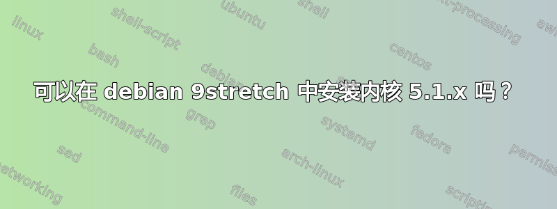 可以在 debian 9stretch 中安装内核 5.1.x 吗？