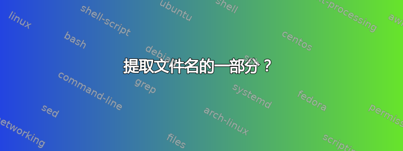 提取文件名的一部分？