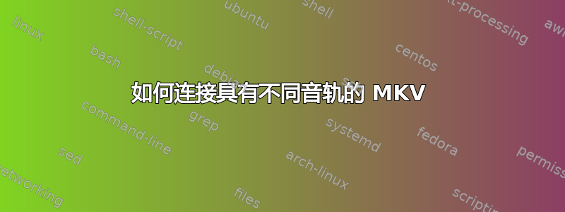 如何连接具有不同音轨的 MKV