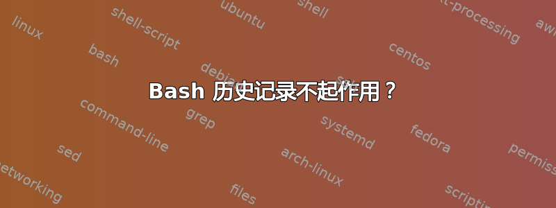 Bash 历史记录不起作用？