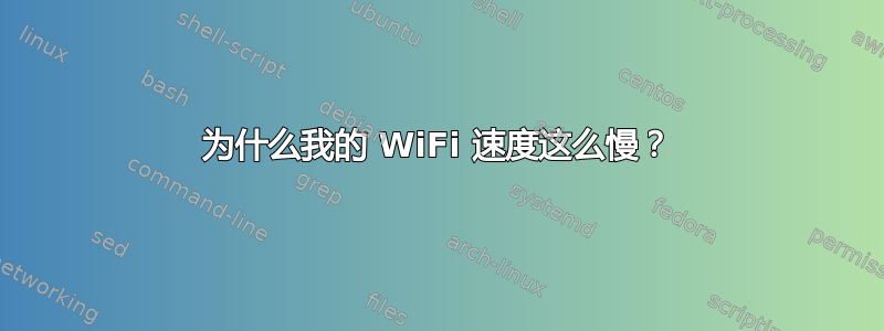 为什么我的 WiFi 速度这么慢？