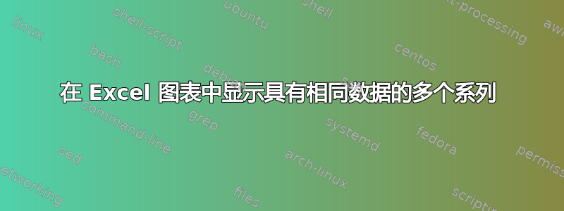 在 Excel 图表中显示具有相同数据的多个系列