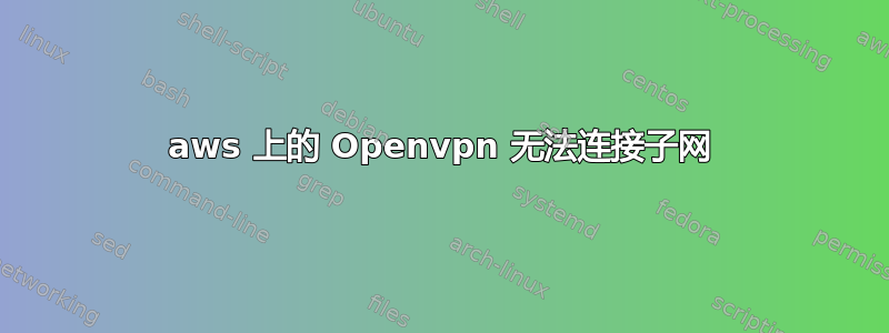 aws 上的 Openvpn 无法连接子网