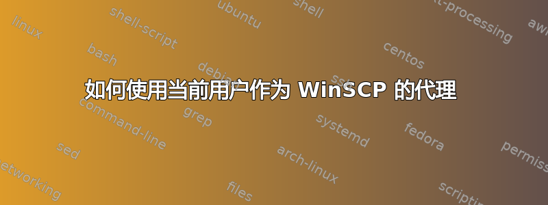 如何使用当前用户作为 WinSCP 的代理