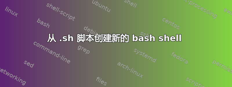 从 .sh 脚本创建新的 bash shell