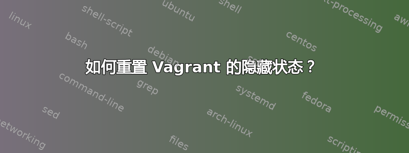 如何重置 Vagrant 的隐藏状态？