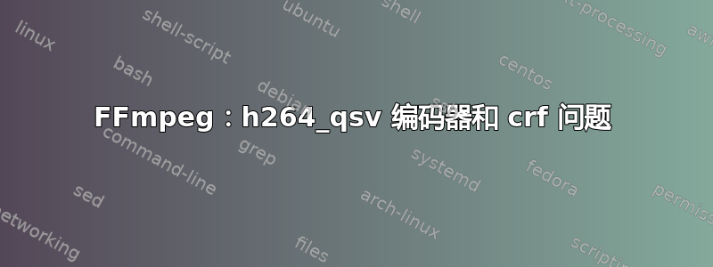 FFmpeg：h264_qsv 编码器和 crf 问题