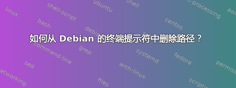 如何从 Debian 的终端提示符中删除路径？