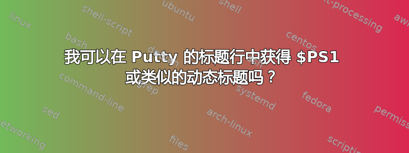 我可以在 Putty 的标题行中获得 $PS1 或类似的动态标题吗？