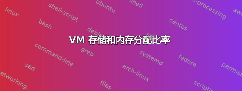 VM 存储和内存分配比率